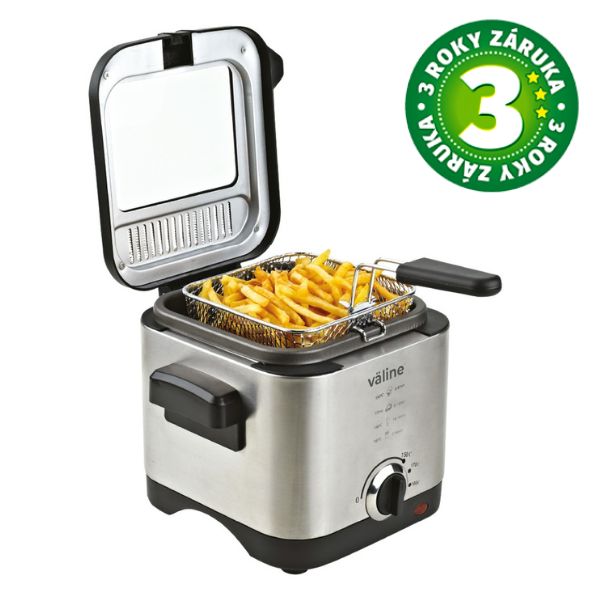 Fritéza na olej Väline Tempur, 1,5 l, 900W, nastavení teploty, 3 roky záruka